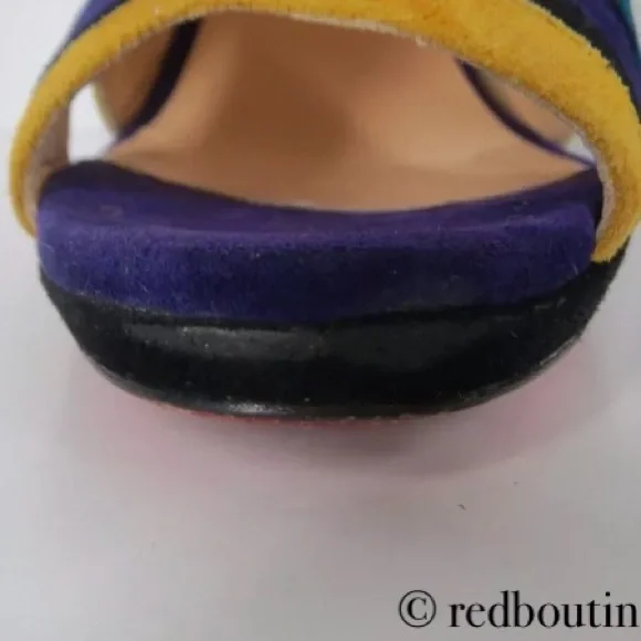 Christian Louboutin mod open toe block heel sandals - Picture 7 of 7